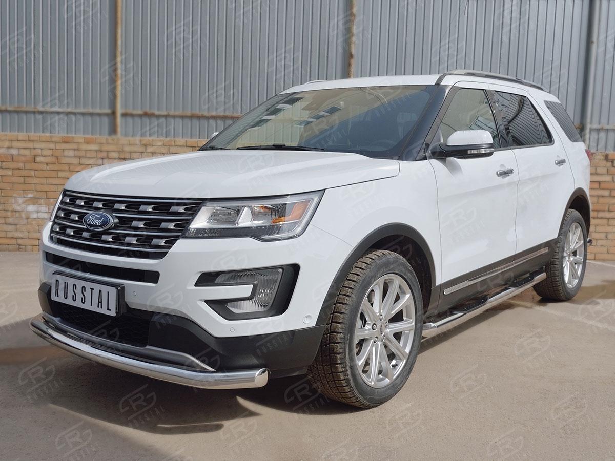 Защита переднего бампера d76 для Ford Explorer 2015, Slitkoff FEZ-002660