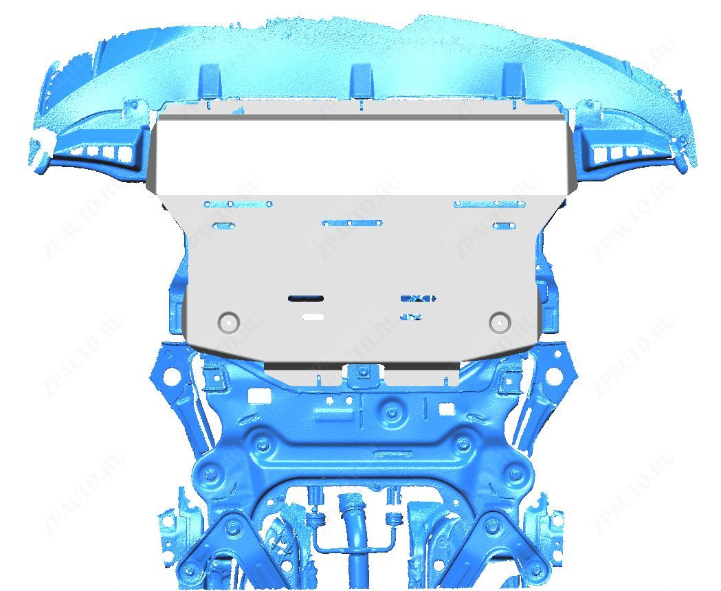 55.01ABC Защита картера двигателя и КПП JETOUR DASHING , V-все (2022-) (Алюминий 4 мм)