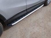Пороги алюминиевые с пластиковой накладкой (1720 из 2-х мест) для автомобиля Mazda CX-7 2010-2012, TCC Тюнинг MAZCX710-10AL