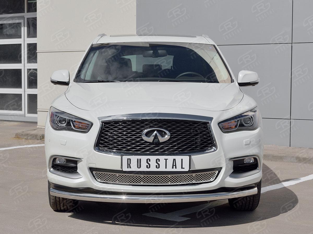 Защита переднего бампера d57 для Infiniti QX60 2016, Slitkoff IQXZ-002675