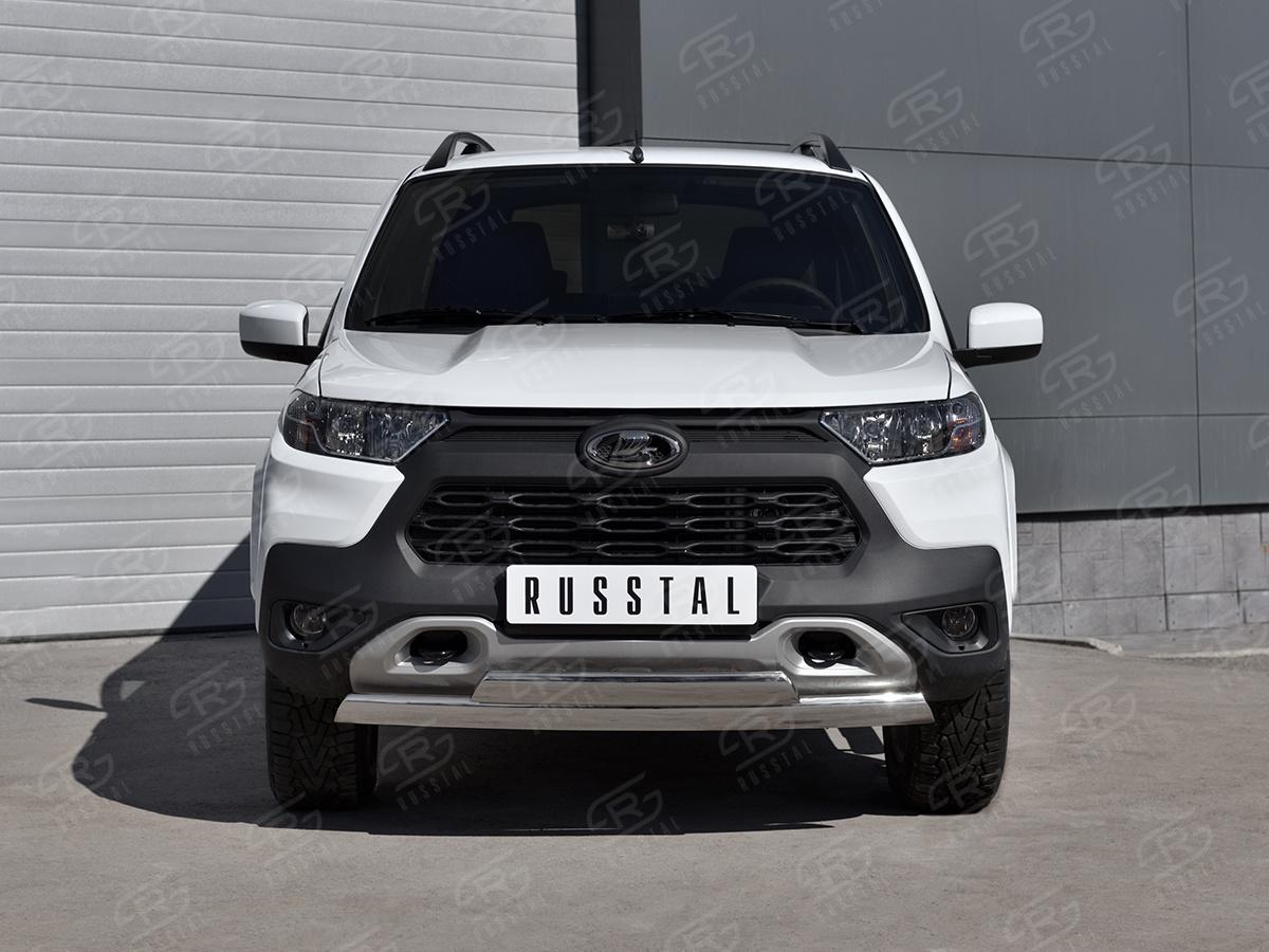 LADA NIVA TRAVEL 2021- Защита переднего бампера d75х42 дуга-d75х42 дуга LNTZ-003558