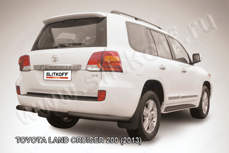 Уголки d76 черные Toyota Land Cruiser 200 (2013-2015) , Slitkoff, арт. TLC2-13-018B