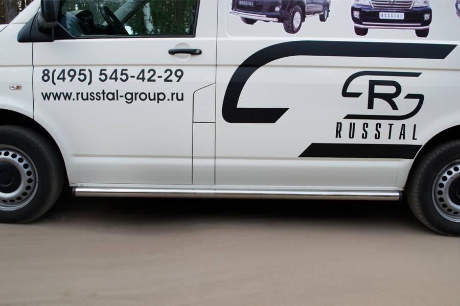 Пороги труба d57 вариант 2 (левый) для Volkswagen Transporter kasten 2003, Slitkoff VTRZ-0006032