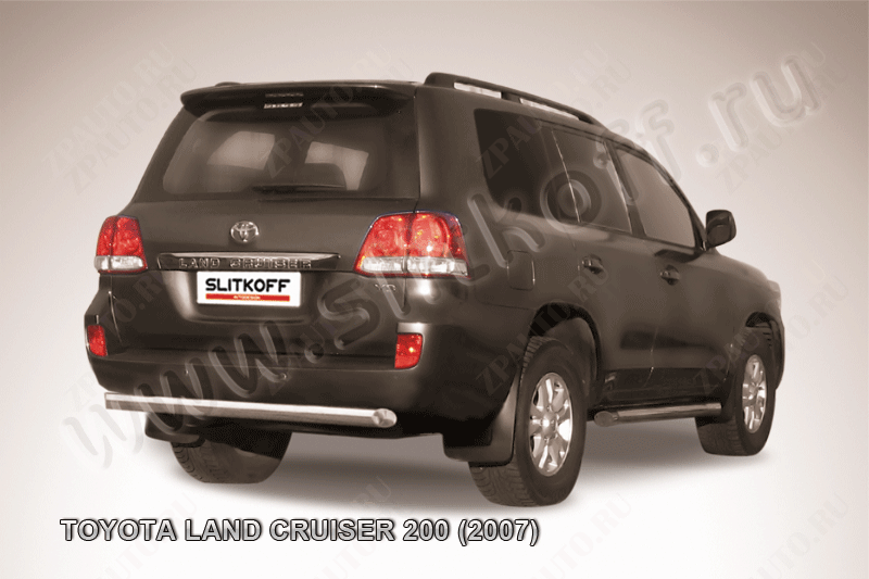 Защита заднего бампера d76 короткая Toyota Land Cruiser 200 (2007-2012) , Slitkoff, арт. TLC2-023