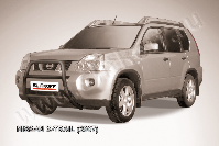 Кенгурятник d57 высокий черный Nissan X-Trail (2007-2011) , Slitkoff, арт. NXT002B