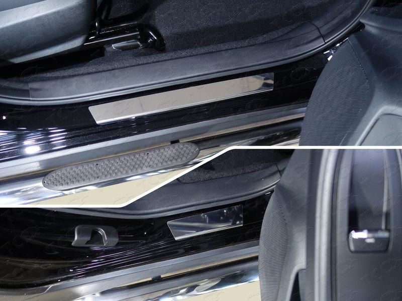 Накладки на пороги (лист зеркальный) 4шт для автомобиля Subaru XV 2017-