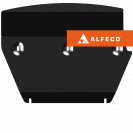 Защита  радиатора и картера Mitsubishi Delica D4 1993-2007 V-2,4 , ALFeco, сталь 2мм, арт. ALF1432st