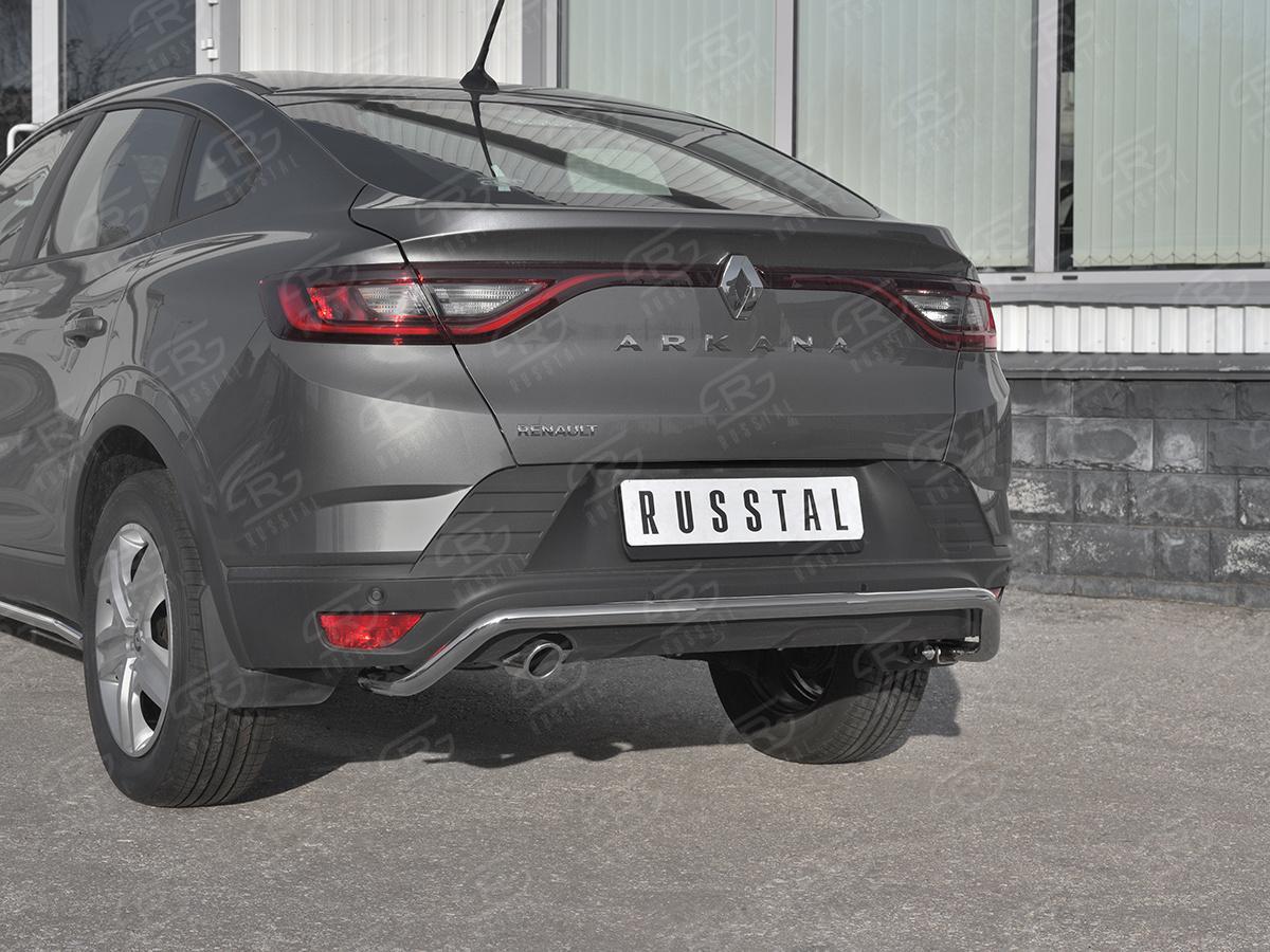 Защита заднего бампера d42 волна для автомобиля Renault Arkana арт. RARZ-003323, Slitkoff