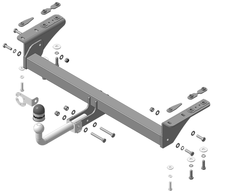 Фаркоп для CheryExeed TXL 2020-, тип шара A (оцинкованный), арт. 99002-A
