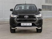 TOYOTA HILUX 2020- Защита переднего бампера d63 волна-d75х42 дуга THZ-003493