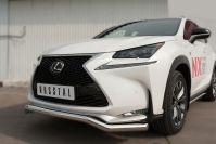 Защита переднего бампера d57 волна для Lexus NX 200t 2014 F Sport, Slitkoff LNXZ-002138