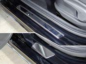 Накладки на пороги (лист зеркальный) 4 шт для автомобиля Hyundai Solaris 2 (седан) 2017- TCC Тюнинг арт. HYUNSOL17-06