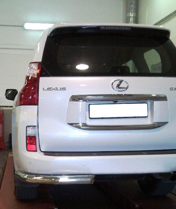 Защита заднего бампера "уголки" d-76  для Lexus GX 460, Технотек GX09_3.1