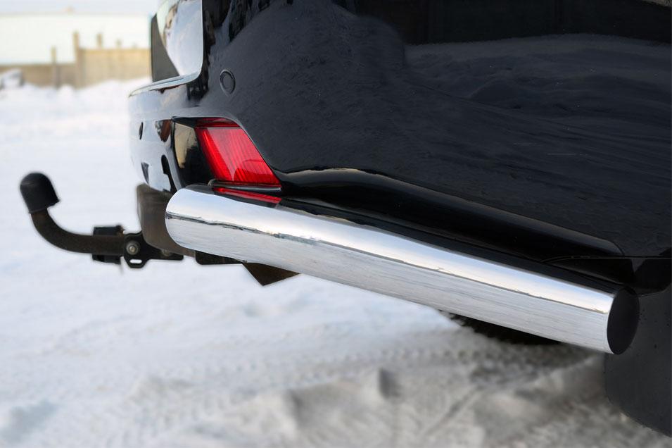 Защита заднего бампера уголки d76 для Toyota Land Cruiser Prado 150, Slitkoff PNZ-001618