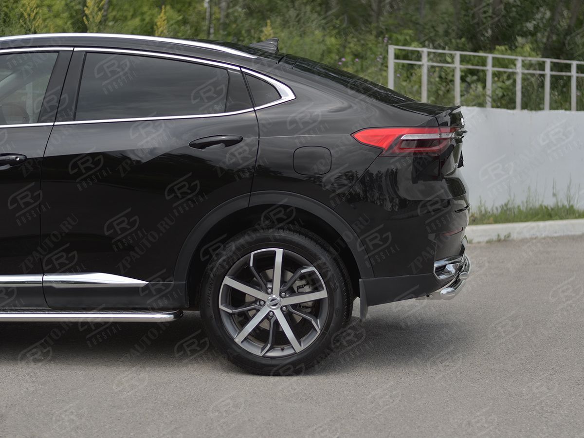 HAVAL F7X 1.5 4WD 2019-2022 Защита заднего бампера d57 дуга-d42 дуга HF7XZ-003844