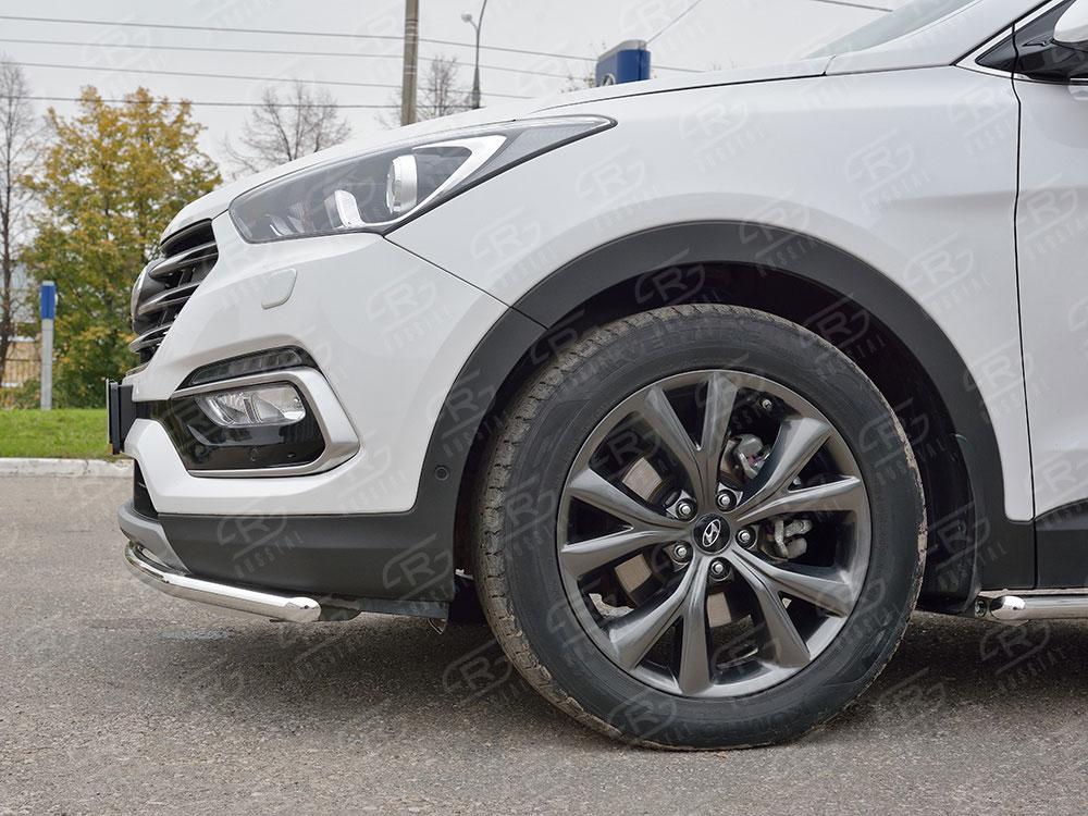 Защита переднего бампера d42 для Hyundai Santa Fe 2015, Slitkoff HSFPZ-002440