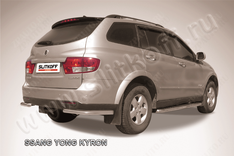 Уголки d57 SsangYong Kyron (2007-2015) Black Edition, Slitkoff, арт. SYK017BE