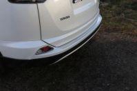 Накладки на задний бампер (лист шлифованный) для автомобиля Toyota RAV4 2015-