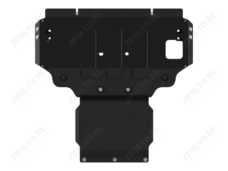 Защита картера и дифференциала для BAIC BJ60  2022 - V-2.0 AT FullWD, Sheriff, сталь сталь 2,0 мм, арт. 61.6350