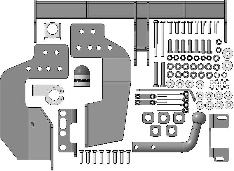 Фаркоп для Mitsubishi Outlander III , тип шара A, Motodor арт. 91312-A