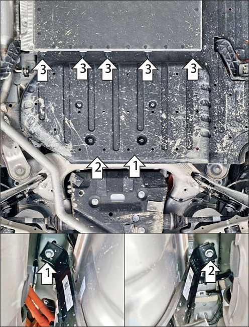 Защита алюминиевая Мотодор (Топливный бак), 4 мм,  Li L7  2024- арт. 349910
