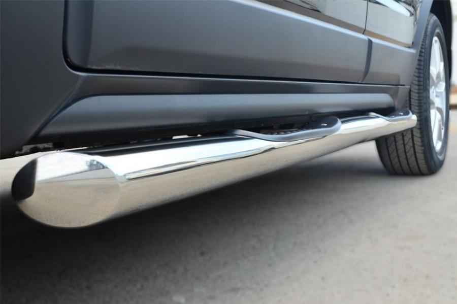 Пороги труба d76 с накладками вариант 1 для Opel Antara 2012, Slitkoff OAT-0013691