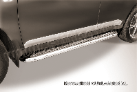 Защита порогов d42 с листом Mitsubishi Outlander XL (2005-2009) , Slitkoff, арт. MXL010