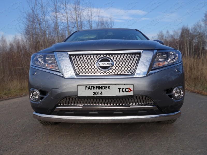 Решетка радиатора нижняя (лист) для автомобиля Nissan Pathfinder 2014-, TCC Тюнинг NISPAT14-09