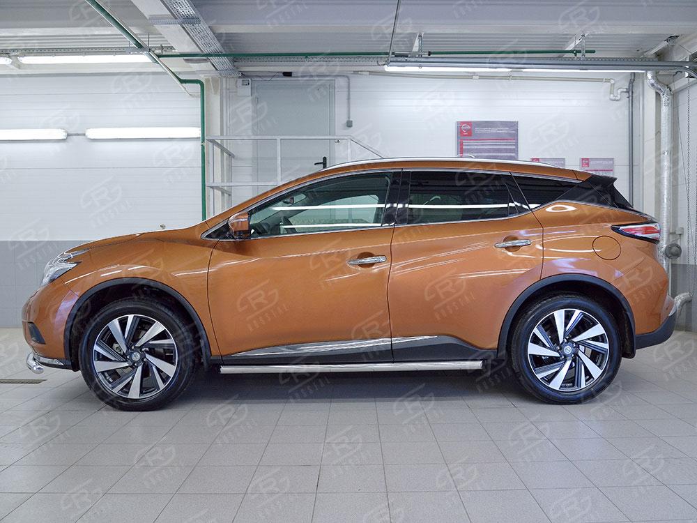 Пороги труба d57 вариант 1 для Nissan Murano 2016, Slitkoff NMUT-0024061