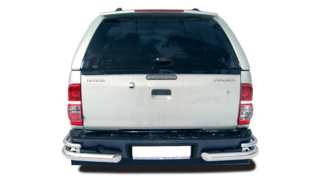 Защита заднего бампера угловая для автомобиля TOYOTA Hilux  2011. THL.11.20, Россия