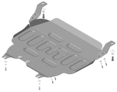 Защита стальная Мотодор (Двигатель, Коробка переключения передач), 2 мм,  для Haval Jolion  2021- арт. 73104