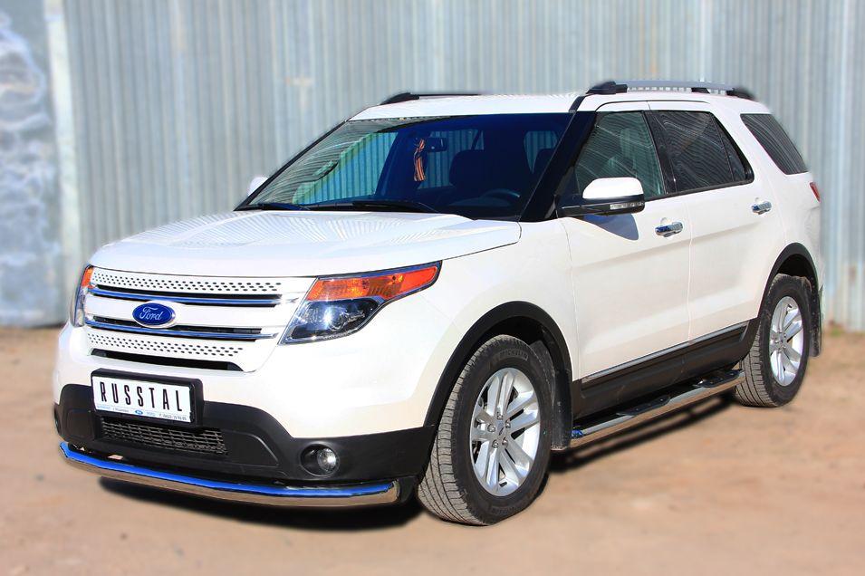 Защита переднего бампера d76 для Ford Explorer 2012, Slitkoff FEZ-001308
