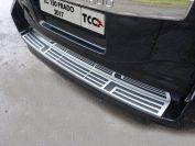 Накладка на задний бампер (лист шлифованный) для автомобиля Toyota Land Cruiser 150 Prado 2017-