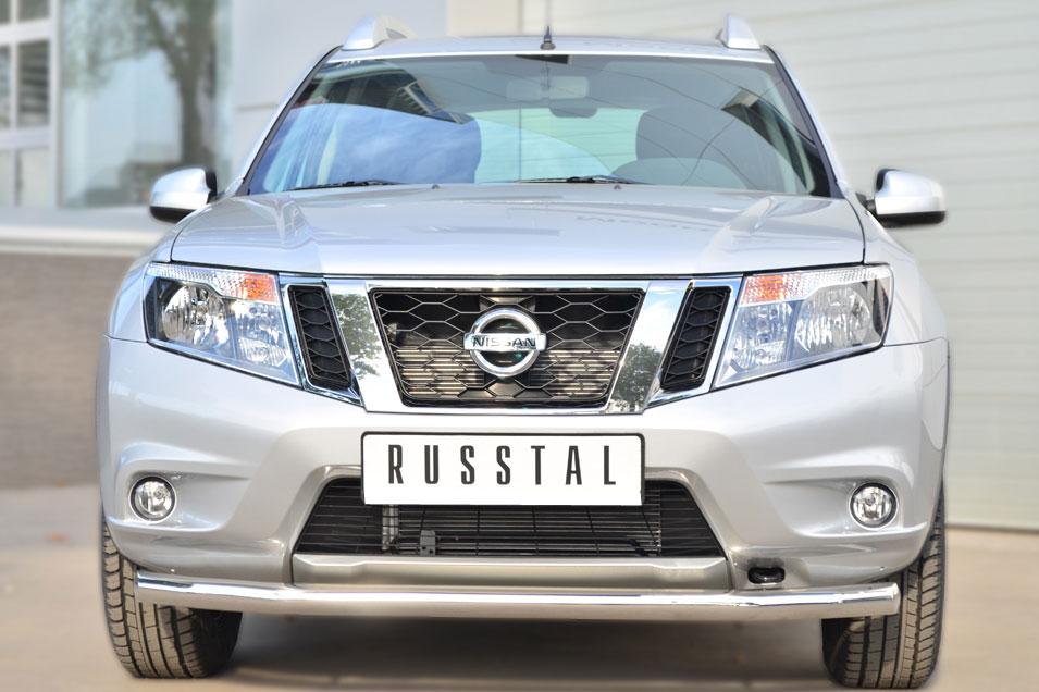 Защита переднего бампера d57 для Nissan Terrano 2014, Slitkoff NTRZ-001786