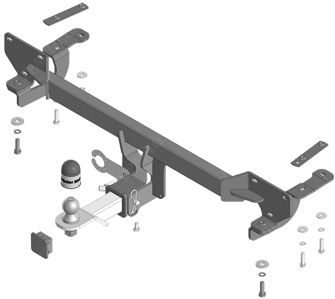 Фаркоп Gac GS4 2024-, тип шара E, MOTODOR, арт. 97806-E