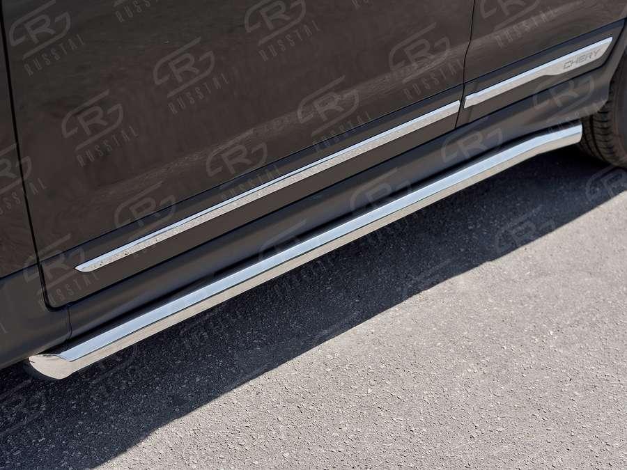 Пороги труба d57 вариант 1 Chery Tiggo 5 2014, Slitkoff CT5T-0022641