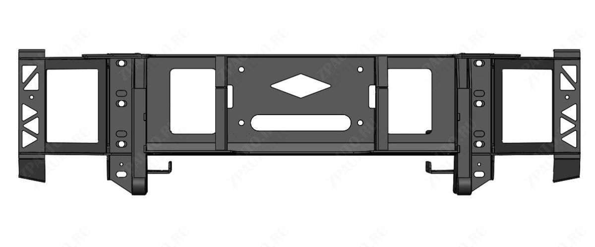 ABC.UAZ.FB.31W БАМПЕР АВС-ДИЗАЙН ПЕРЕДНИЙ UAZ ПАТРИОТ/ПИКАП/КАРГО 2005- ЛЕГКИЙ-У (С ОПТИКОЙ)(БЕЛЫЙ)