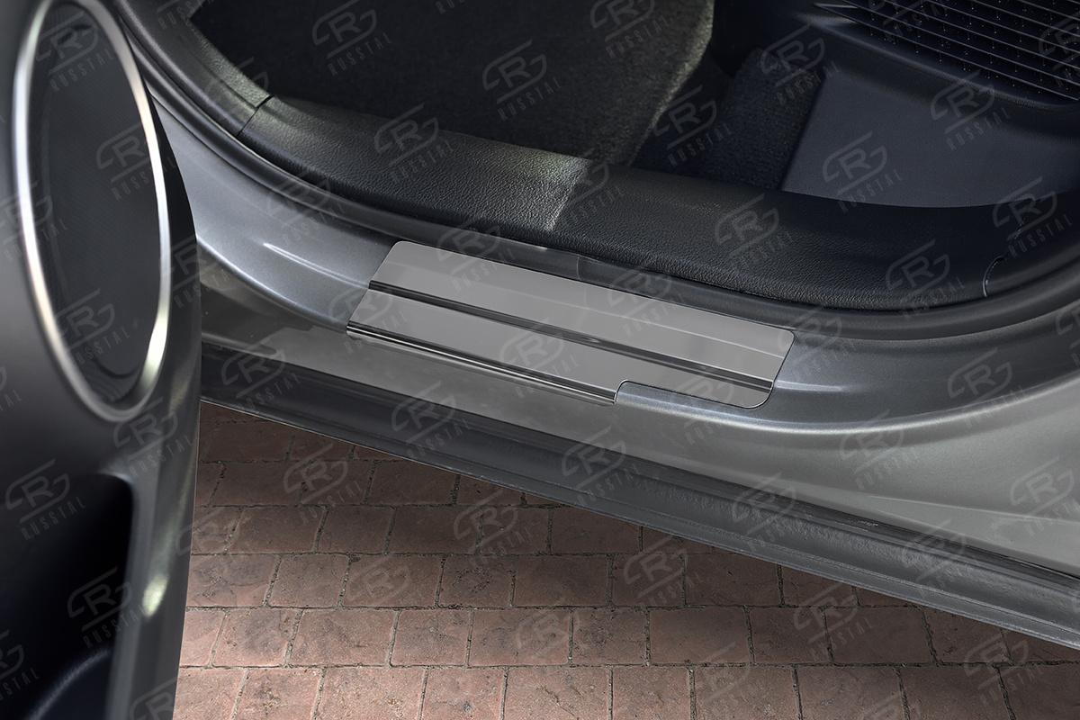 Накладки на пороги RUSSTAL (нерж., зеркало) LEXNX14-01 для LEXUS NX (not F-Sport) 2014-2017