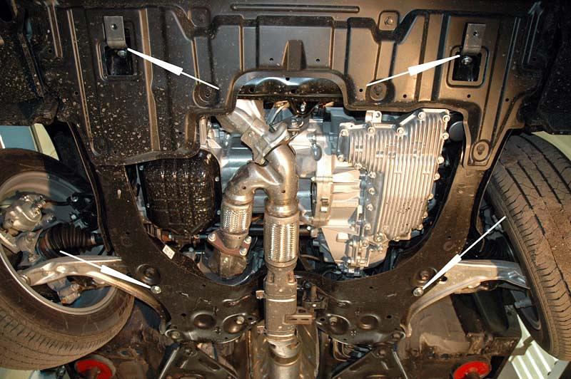 Защита картера и КПП для NISSAN Teana  2008 - 2014, V-3.5, Sheriff, сталь 2,5 мм, арт. 15.1453