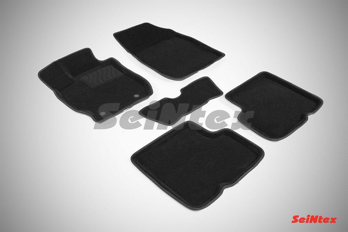 Ковры салонные 3D черные для Nissan Almera G15 2013-, Seintex 86315