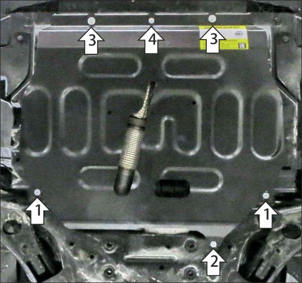 Защита стальная Мотодор (Двигатель, Коробка переключения передач), 2 мм,  DFSK 500  2024- арт. 78608