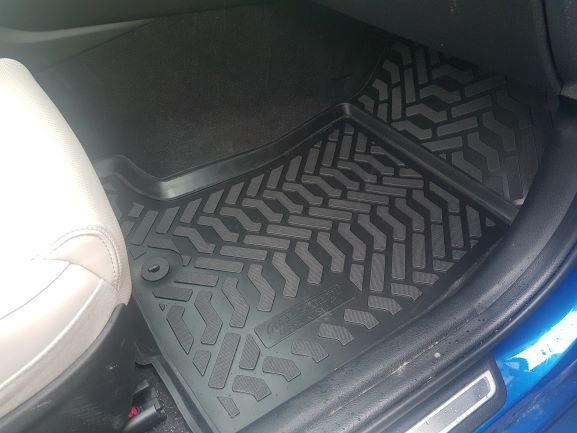 Ковры модельные (высокий борт) для Kia Stinger 4WD (2017-) (3D с подпятником) , Элерон, арт. 60854