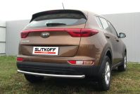 Защита заднего бампера d57 Kia Sportage (2016-2021) Black Edition, Slitkoff, арт. KSP16-007BE