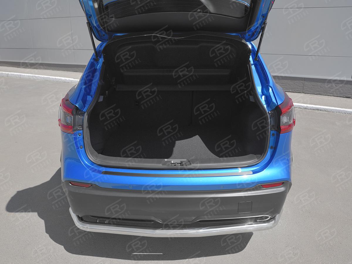 NISSAN QASHQAI 2019- Накладка на задний бампер (лист нерж зеркальный) NQSN-003255