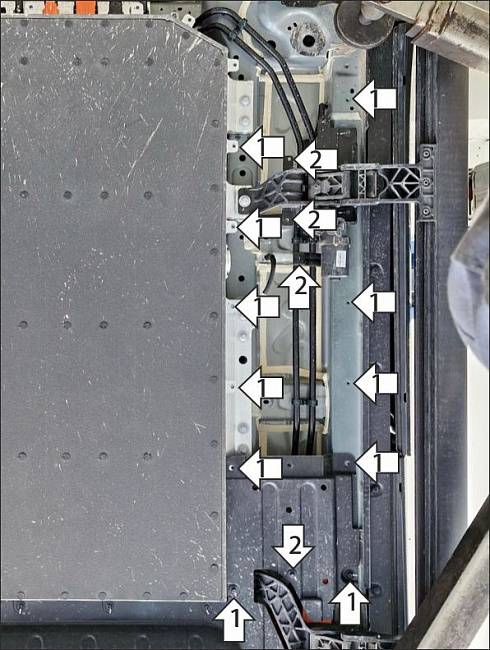 Защита алюминиевая Мотодор (Силовые провода, Топливные Трубки), 4 мм,  Li L7  2024- арт. 349908