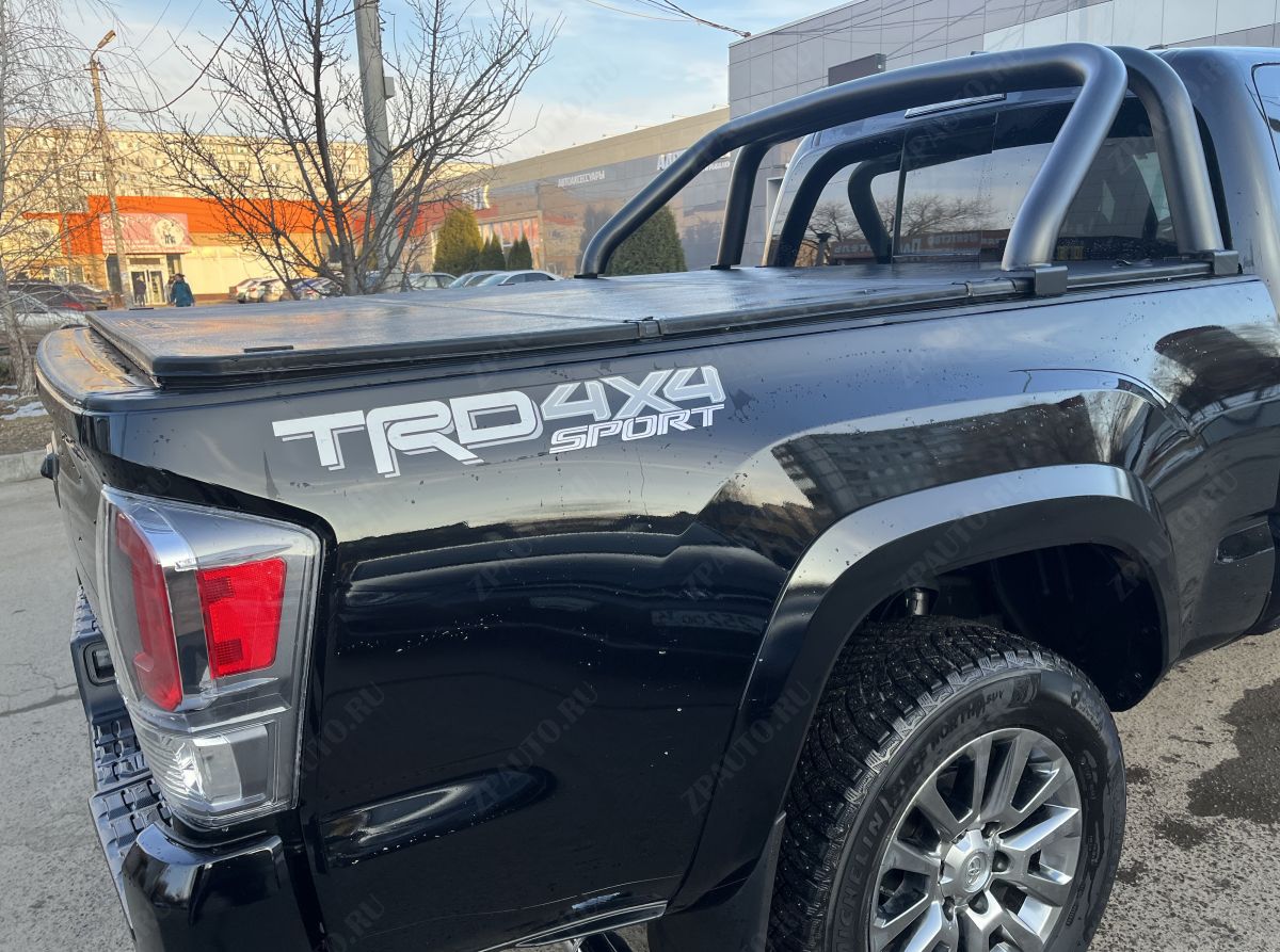 Защитные дуга под трехсекционную крышку с покрытием "раптор" для автомобиля TOYOTA Tacoma TRD Sport 2018 арт. TTTRDS.18.90-R