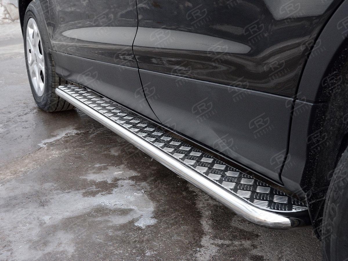 Пороги труба d42 с листом вариант 1 Ford Kuga 2016, Slitkoff FGL-0026001