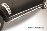 Защита порогов d57 с гибами Infiniti FX-35 FX-50 (2008-2012) , Slitkoff, арт. IN.FX007