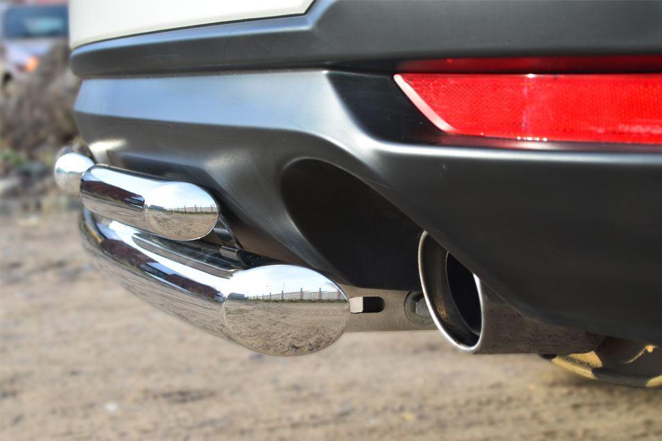 Защита заднего бампера d57/42х2 для Subaru Forester 2013, Slitkoff SUFT-001604