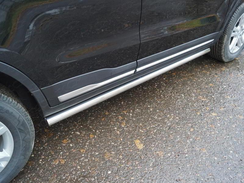 Пороги труба 60,3 мм для автомобиля Geely Atlas PRO 2021- арт. GEELEATL18-35